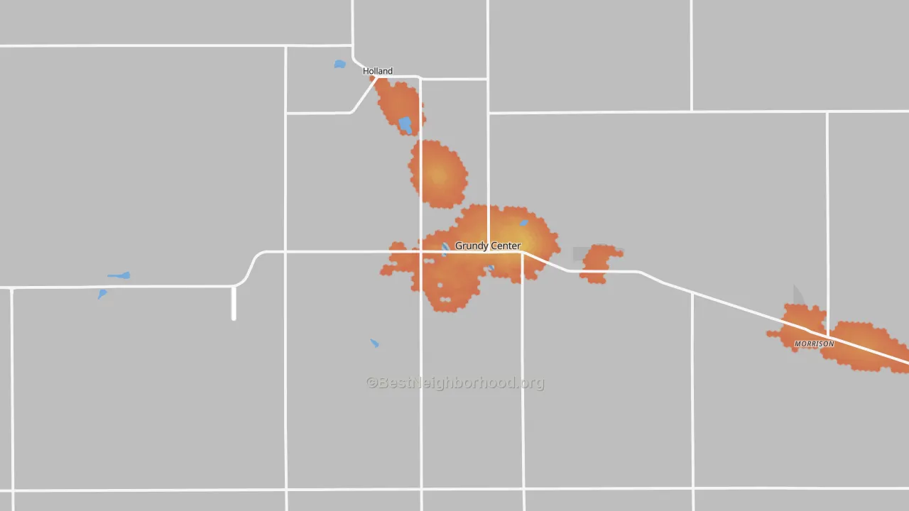 Bike Grade map of Grundy Center, IA