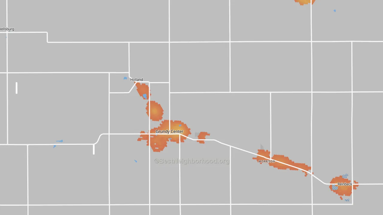 Bike Grade map of Grundy County, IA