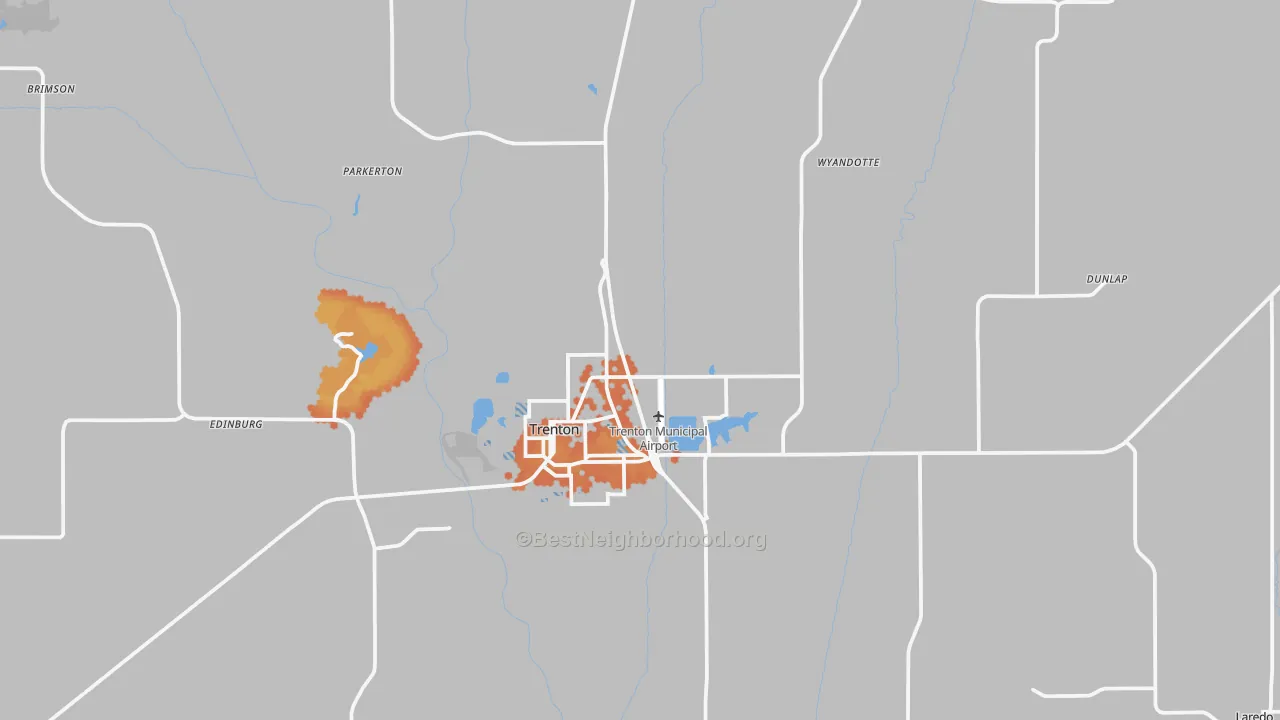Bike Grade map of Grundy County, MO