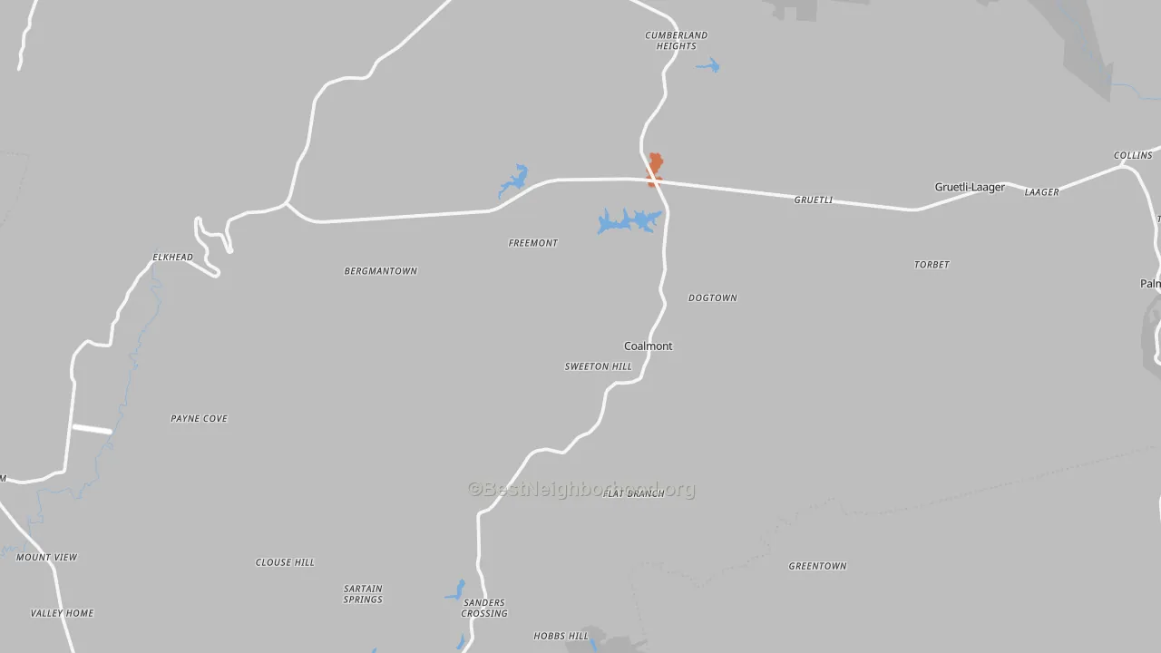 Bike Grade map of Grundy County, TN