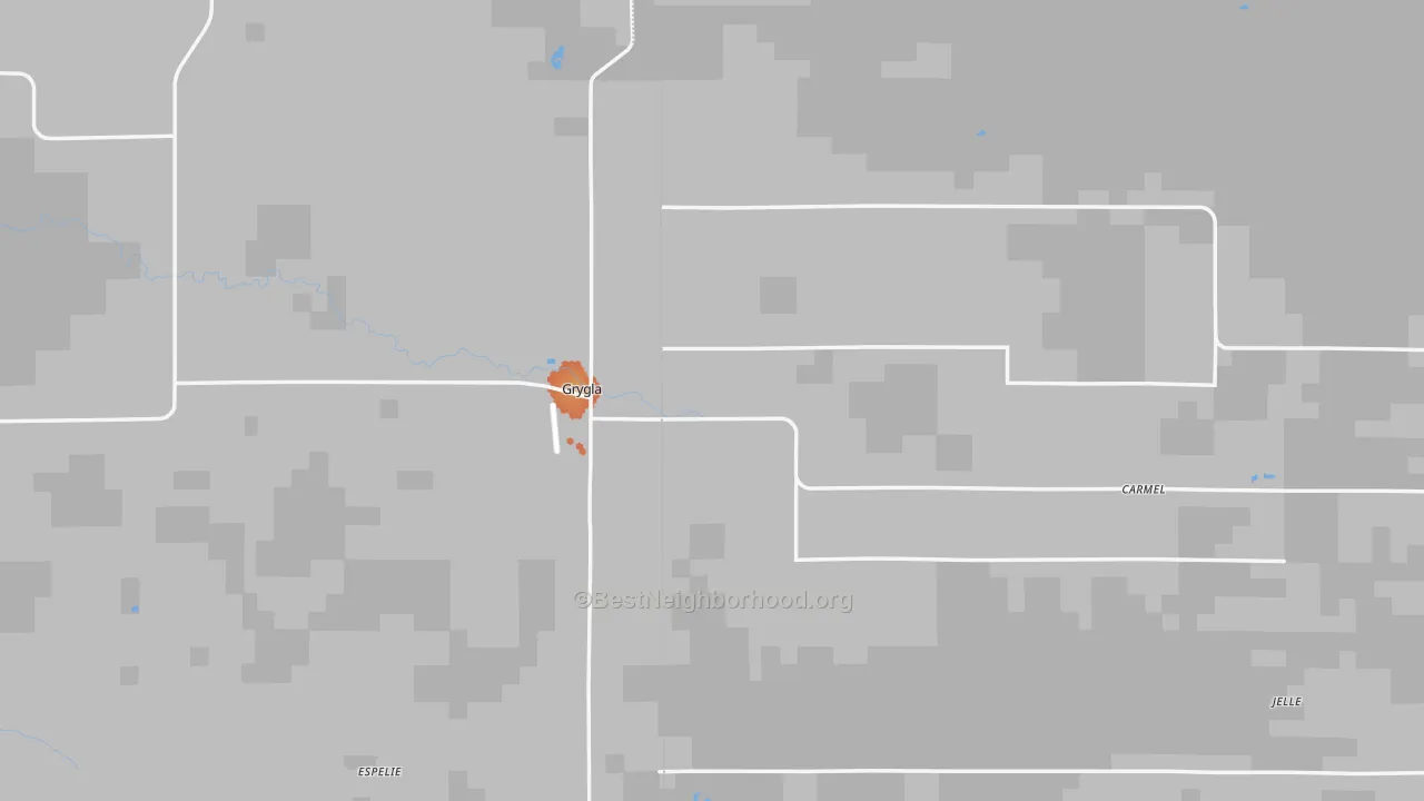 Bike Grade map of Grygla, MN