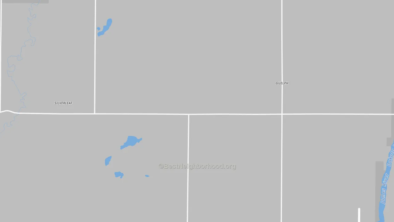 Bike Grade map of Guelph, ND