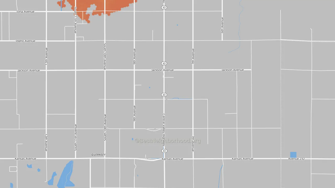 Bike Grade map of Guernsey, CA
