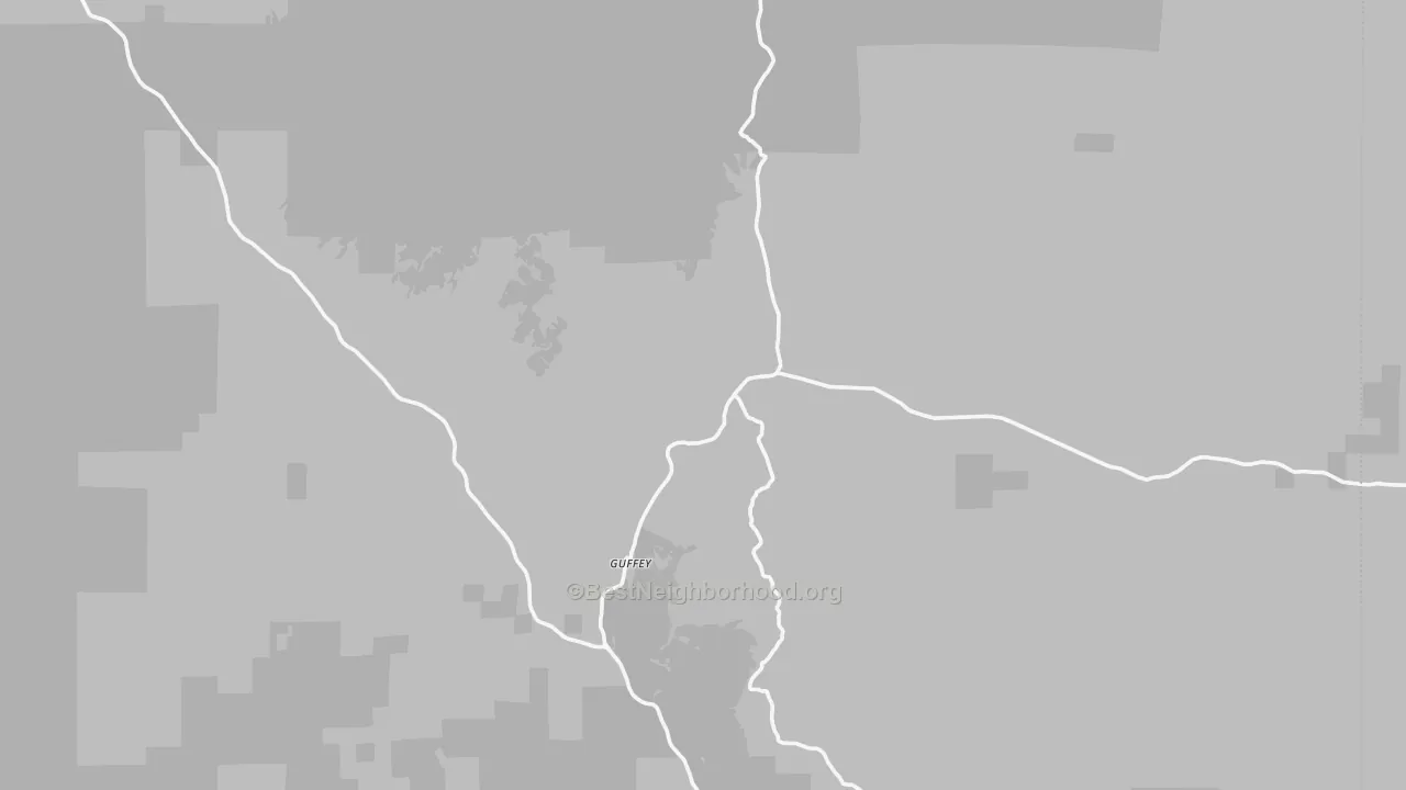 Bike Grade map of Guffey, CO