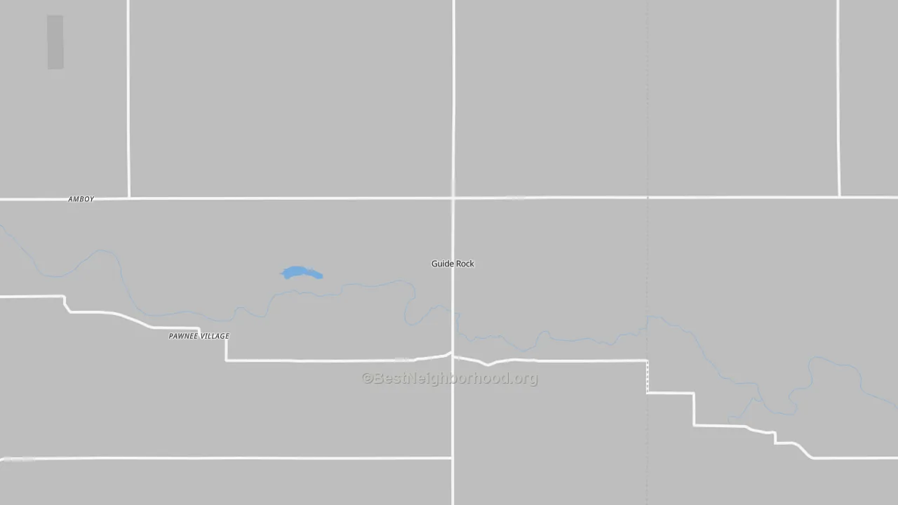 Bike Grade map of Guide Rock, NE