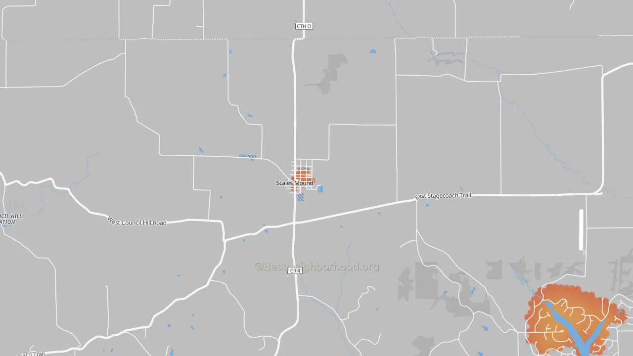 Bike Grade map of Guilford, IL