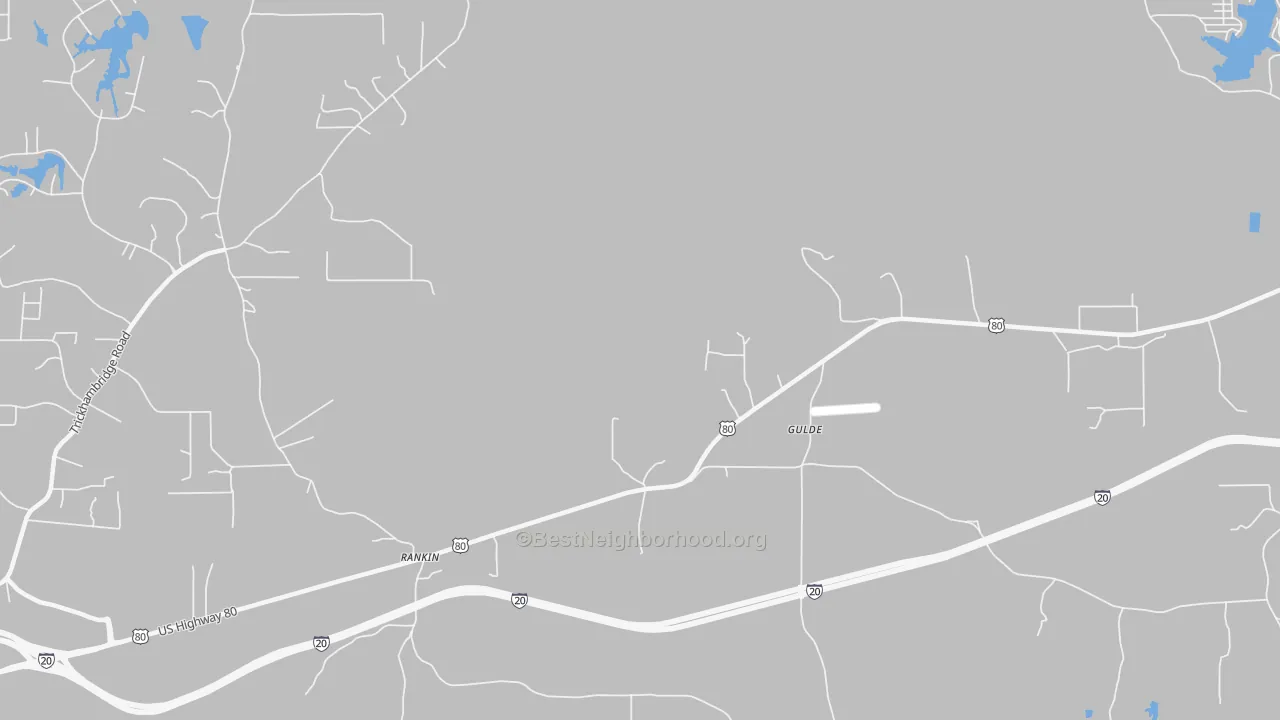 Bike Grade map of Gulde, MS