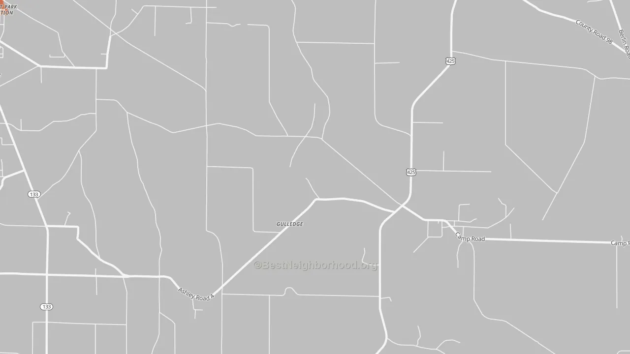 Bike Grade map of Gulledge, AR