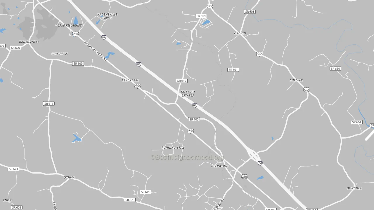 Bike Grade map of Gum Spring, VA