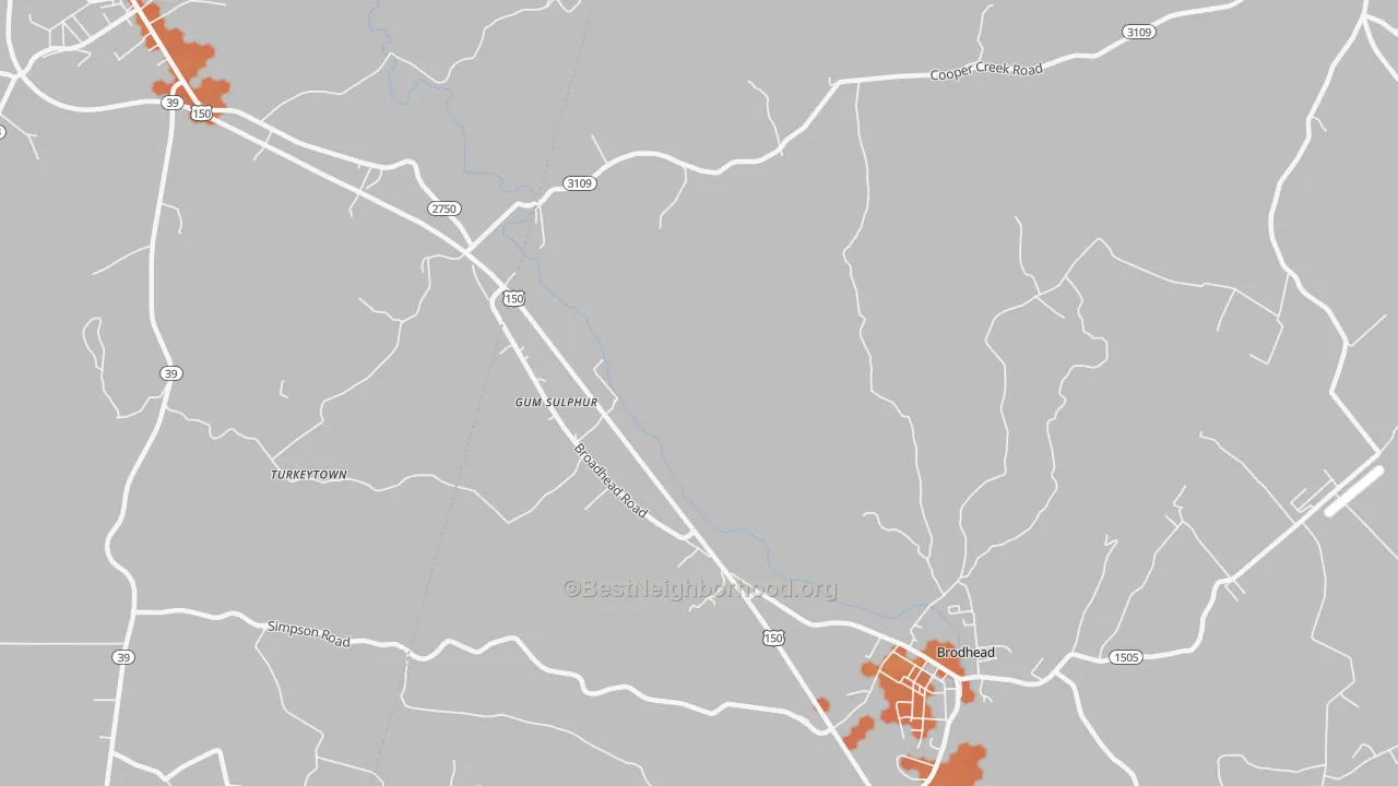 Bike Grade map of Gum Sulphur, KY