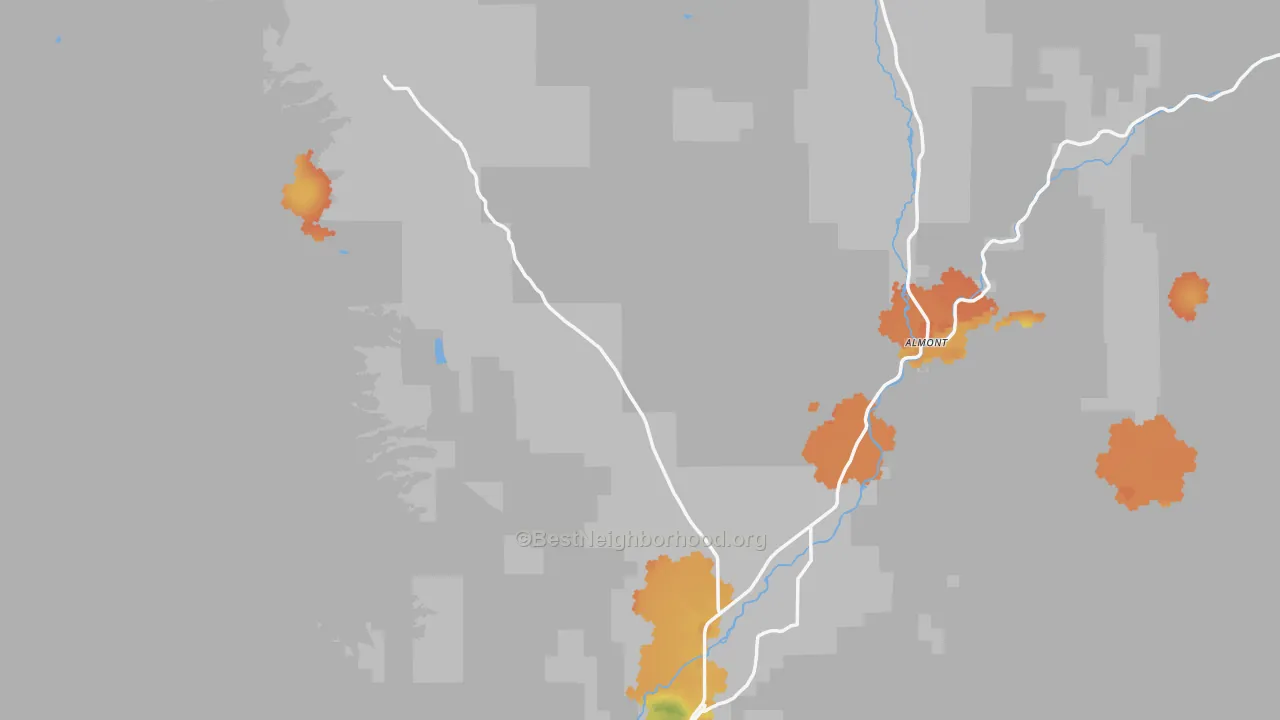 Bike Grade map of Gunnison County, CO