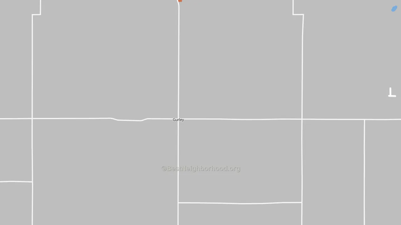 Bike Grade map of Gurley, NE