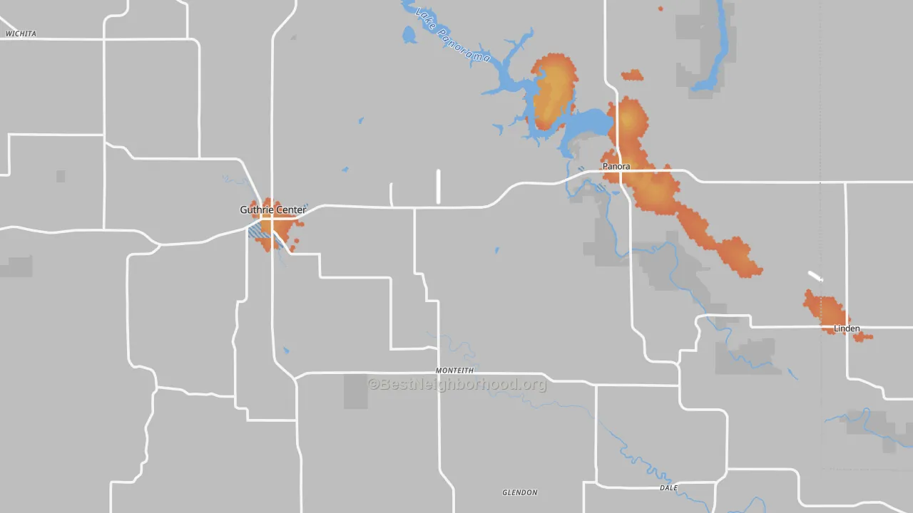 Bike Grade map of Guthrie County, IA