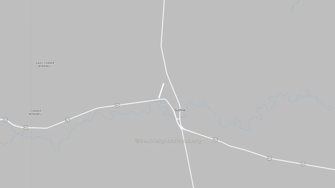 Bike Grade map of Guthrie, TX