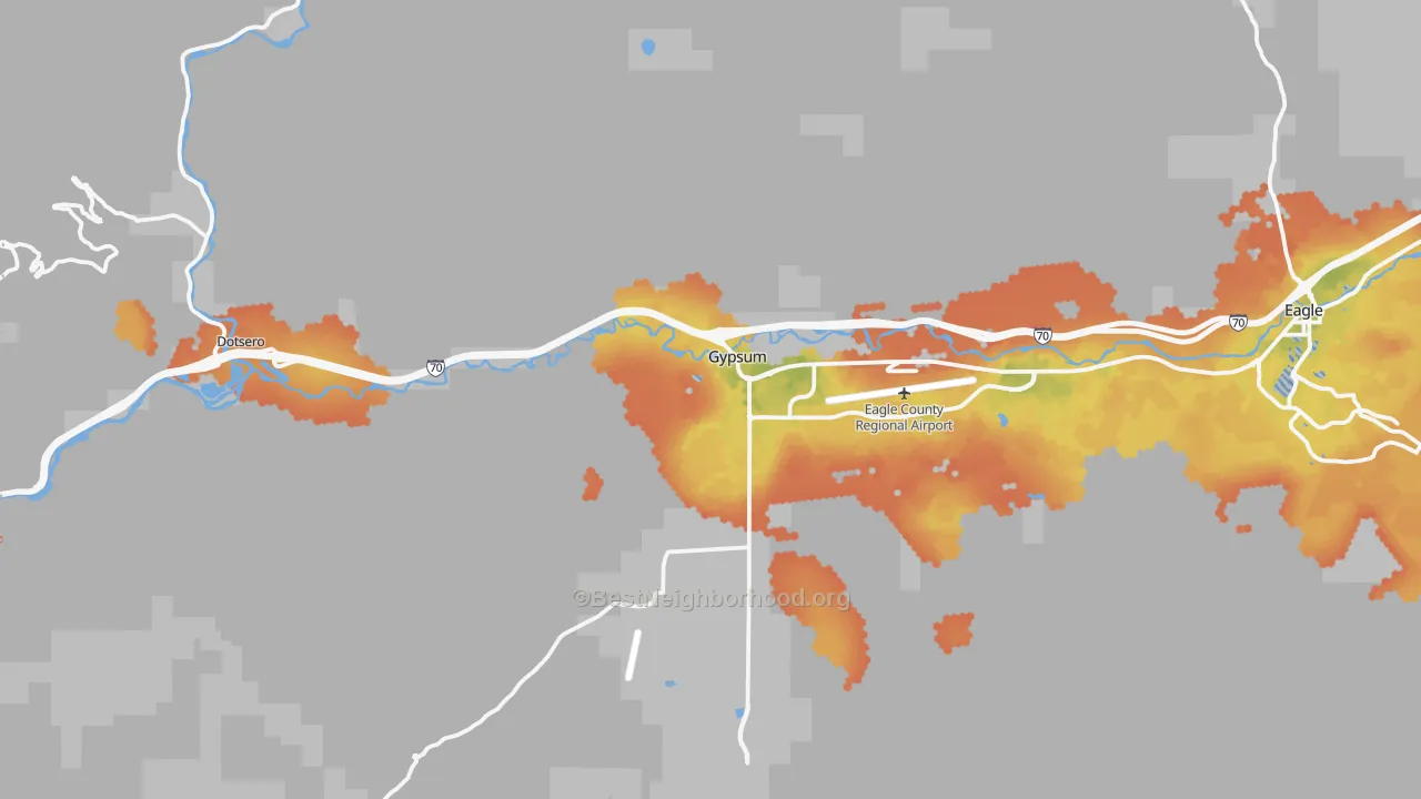 Bike Grade map of Gypsum, CO