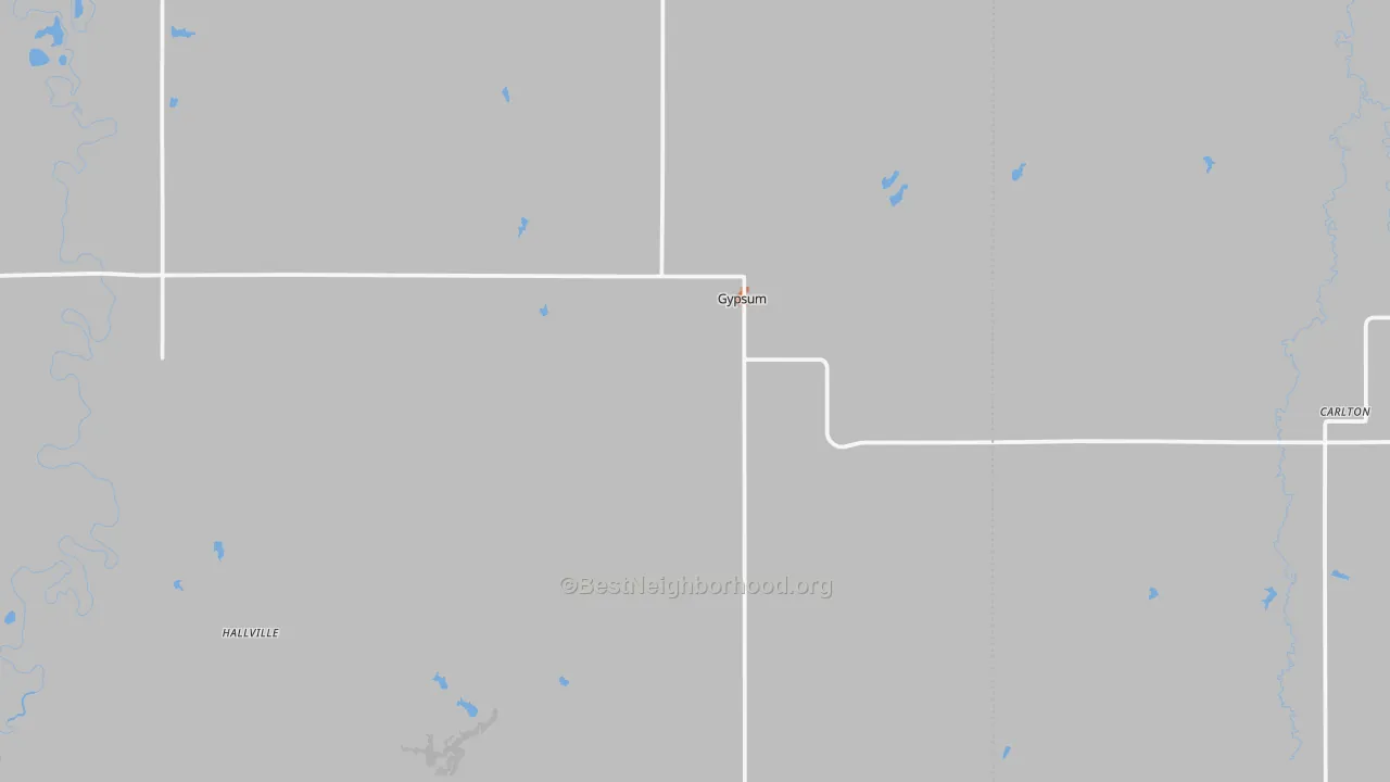 Bike Grade map of Gypsum, KS