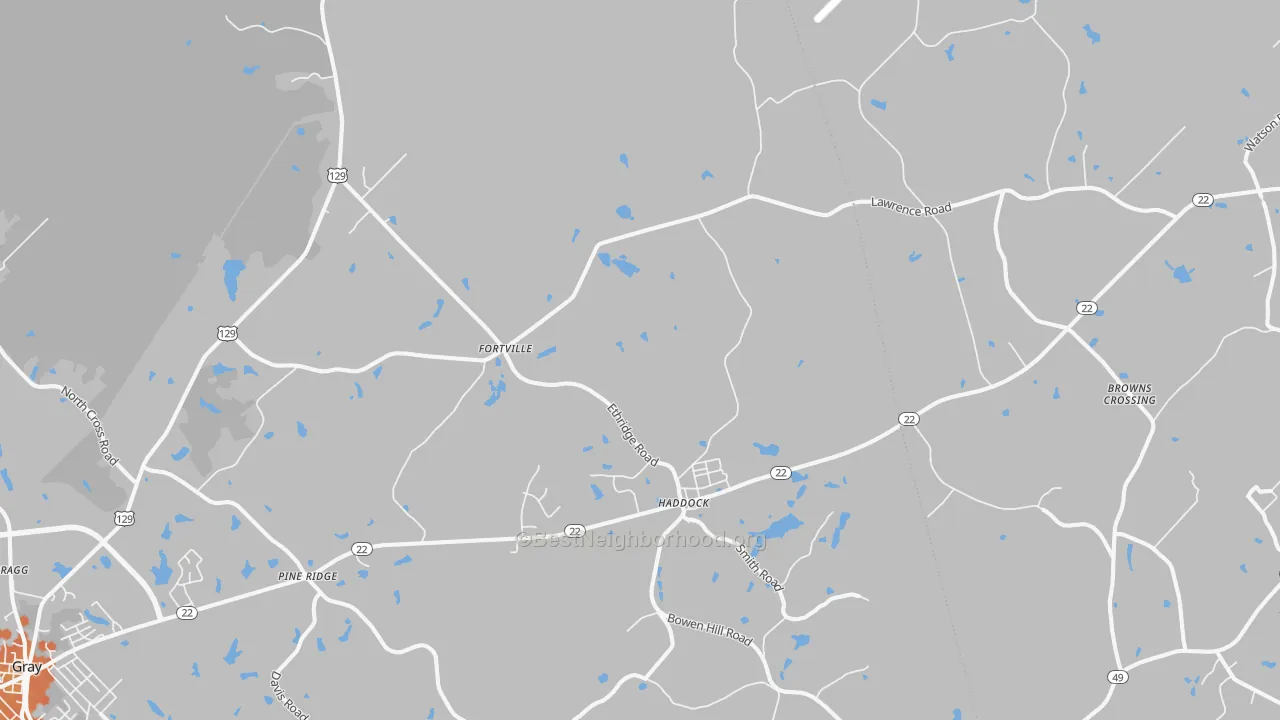 Bike Grade map of Haddock, GA