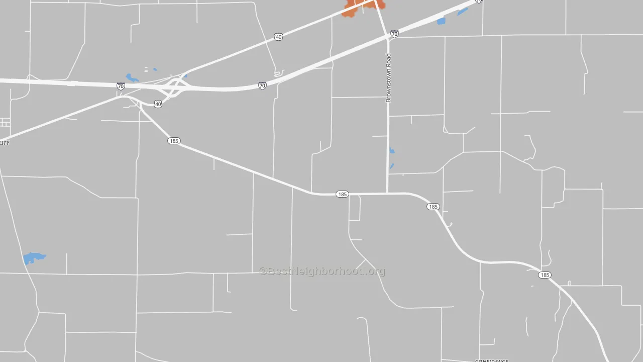 Bike Grade map of Hagarstown, IL