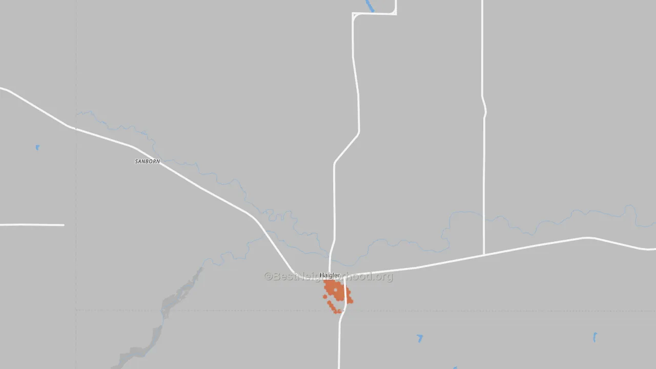 Bike Grade map of Haigler, NE