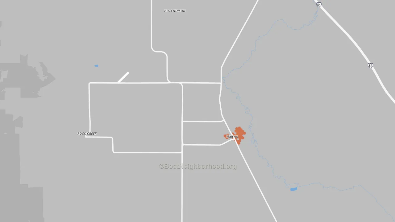 Bike Grade map of Haines, OR