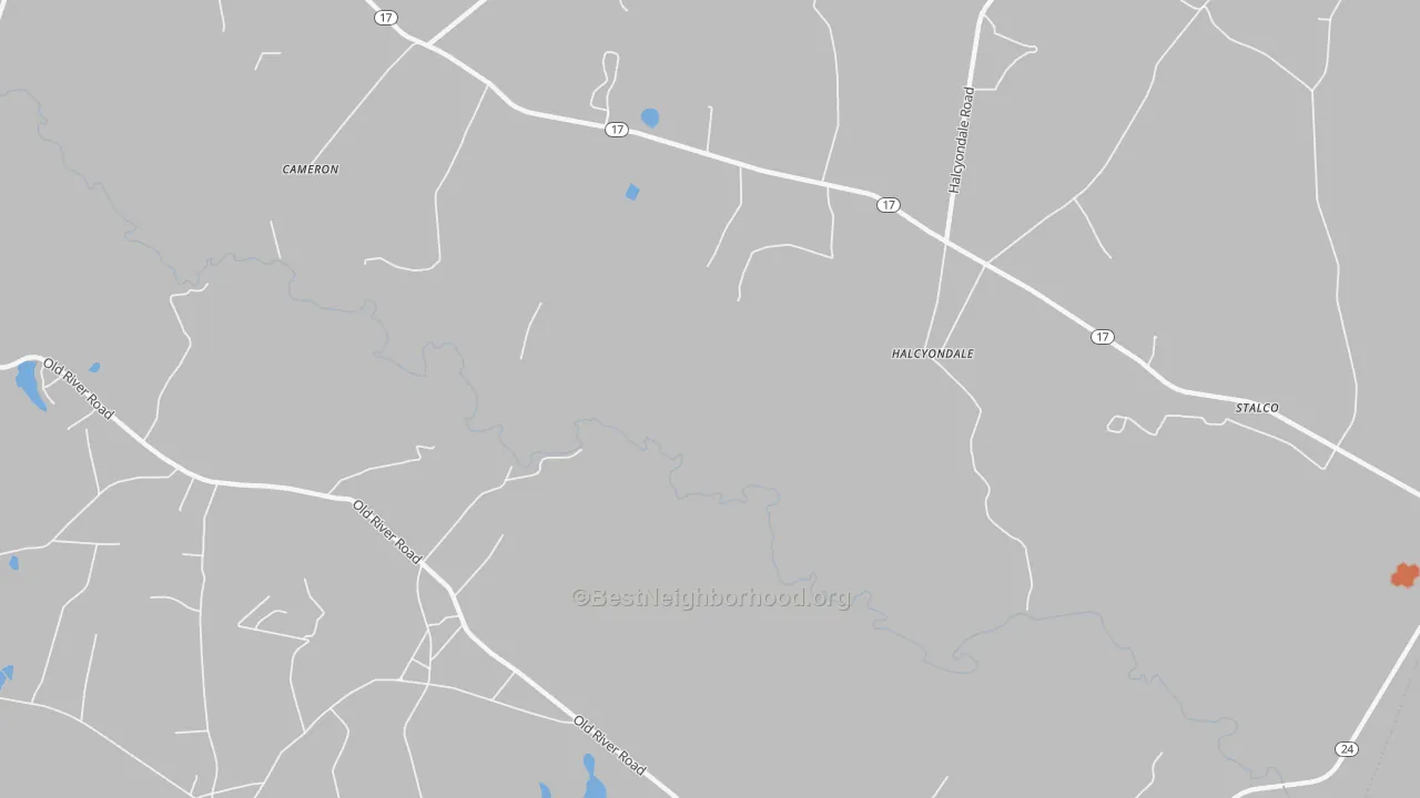 Bike Grade map of Halcyondale, GA