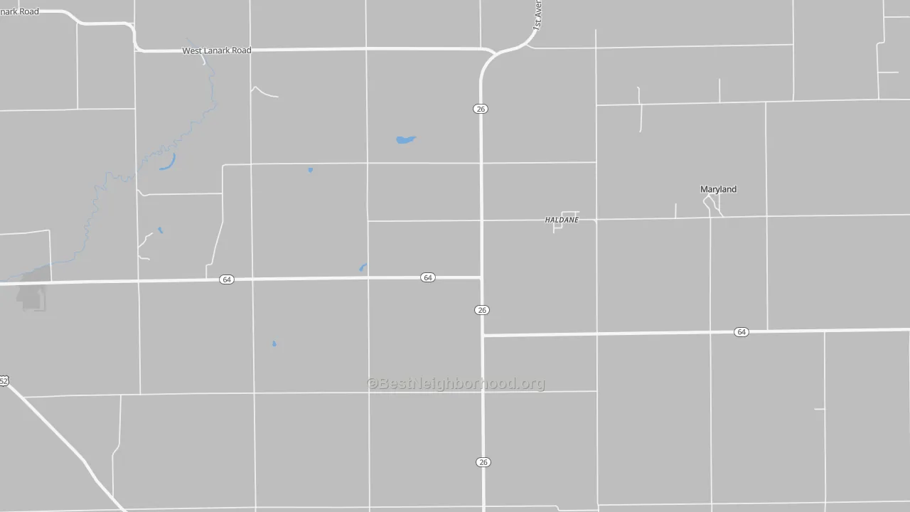 Bike Grade map of Haldane, IL