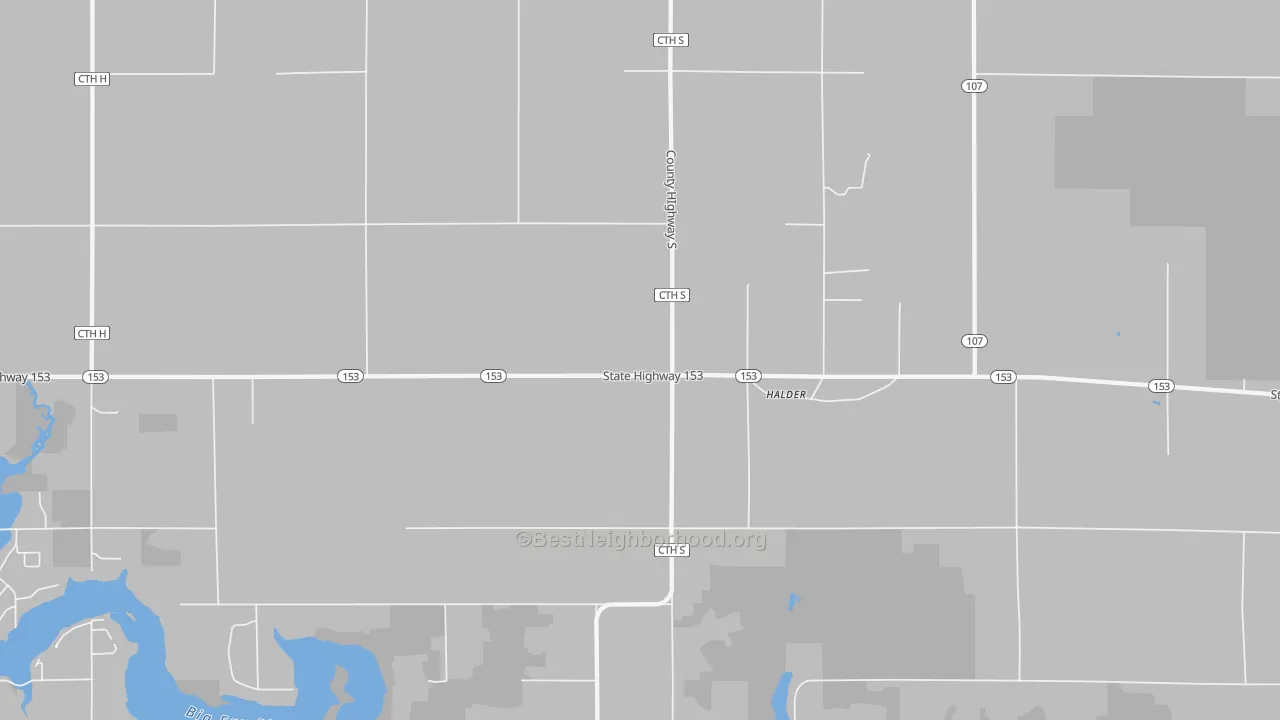 Bike Grade map of Halder, WI