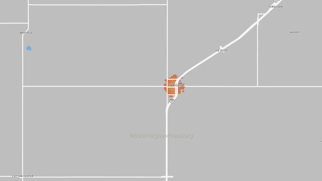 Bike Grade map of Hale Center, TX