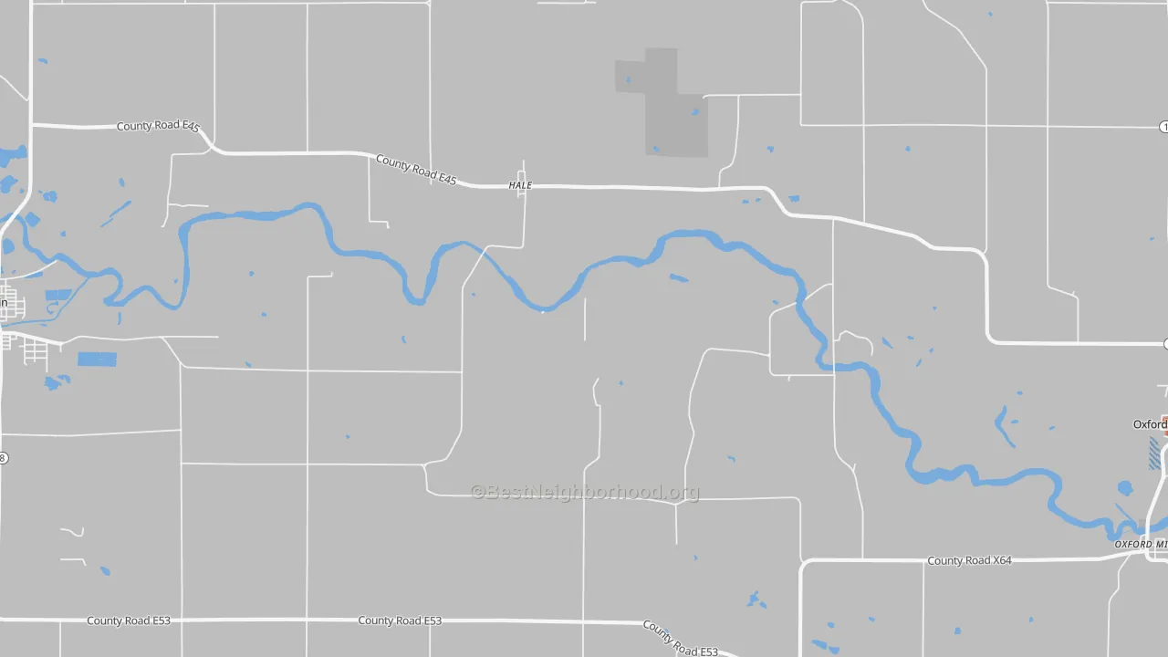Bike Grade map of Hale, IA