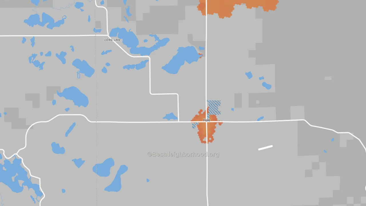 Bike Grade map of Hale, MI
