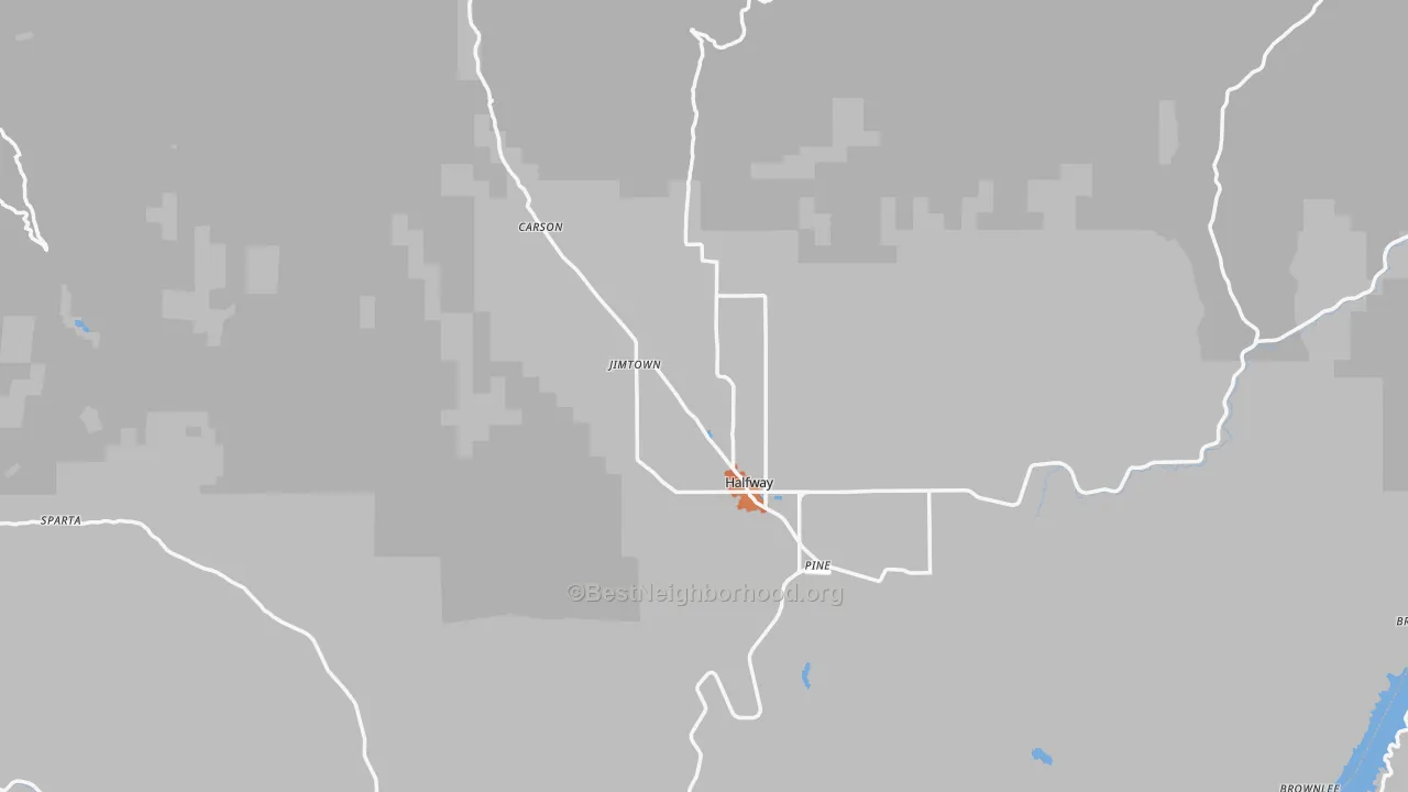 Bike Grade map of Halfway, OR