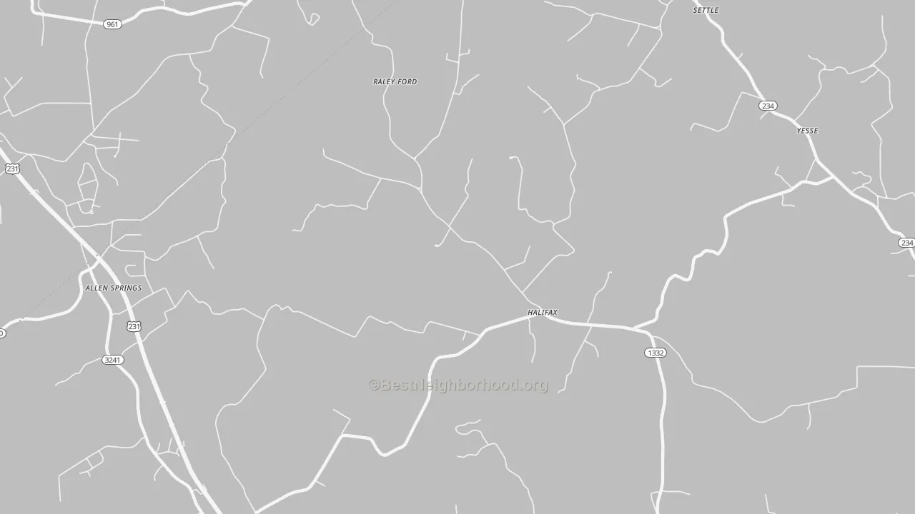 Bike Grade map of Halifax, KY