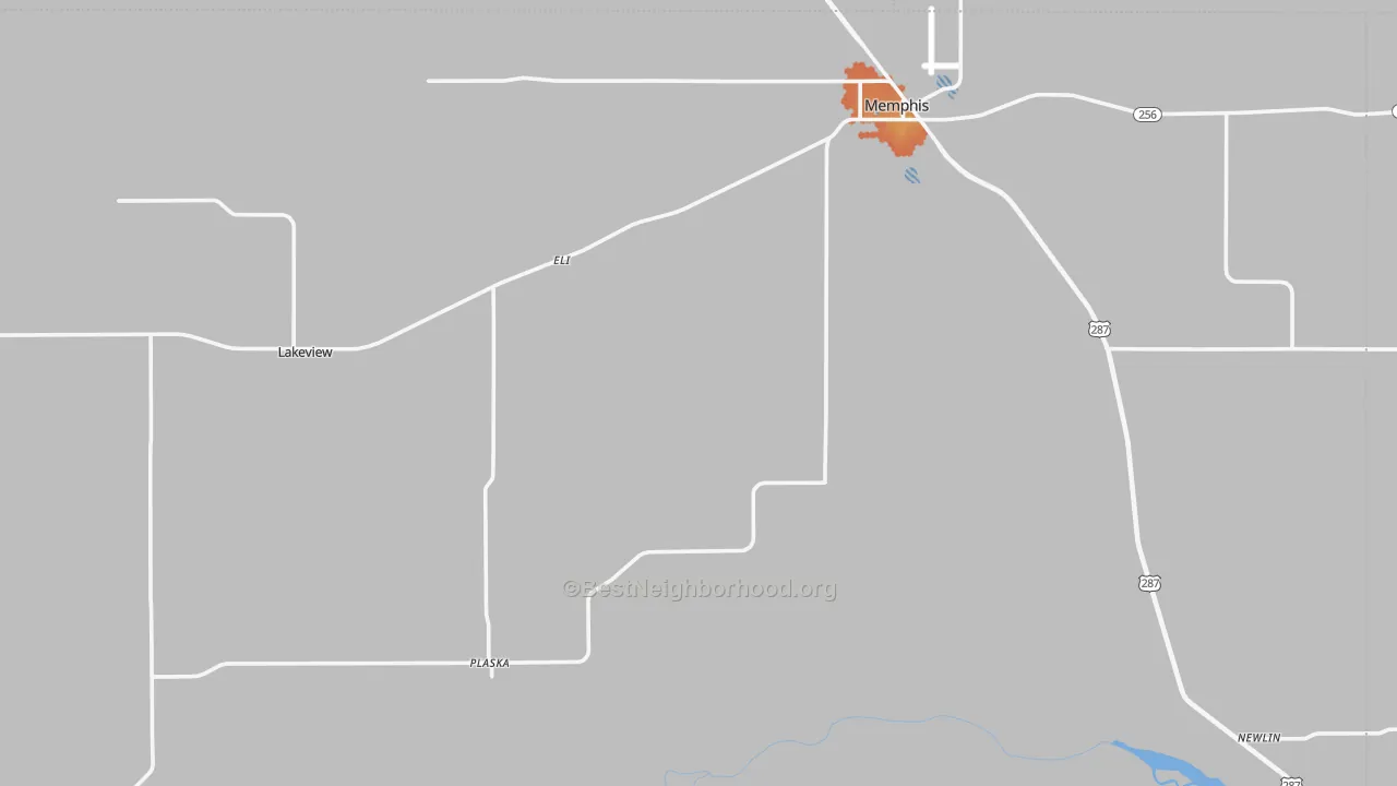 Bike Grade map of Hall County, TX