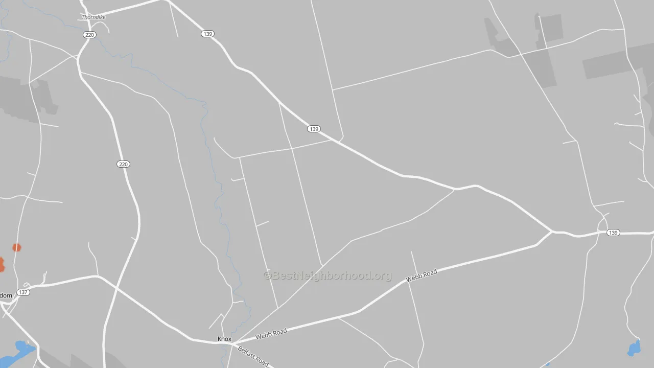 Bike Grade map of Halldale, ME