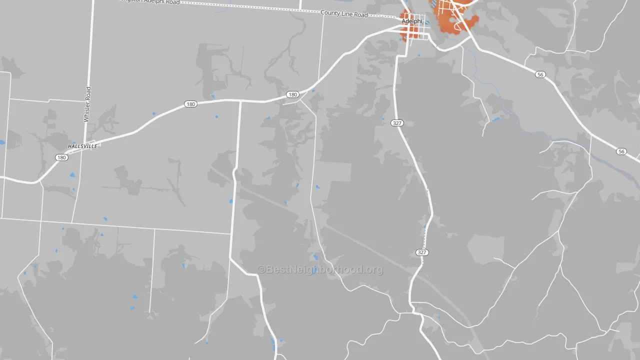 Bike Grade map of Hallsville, OH