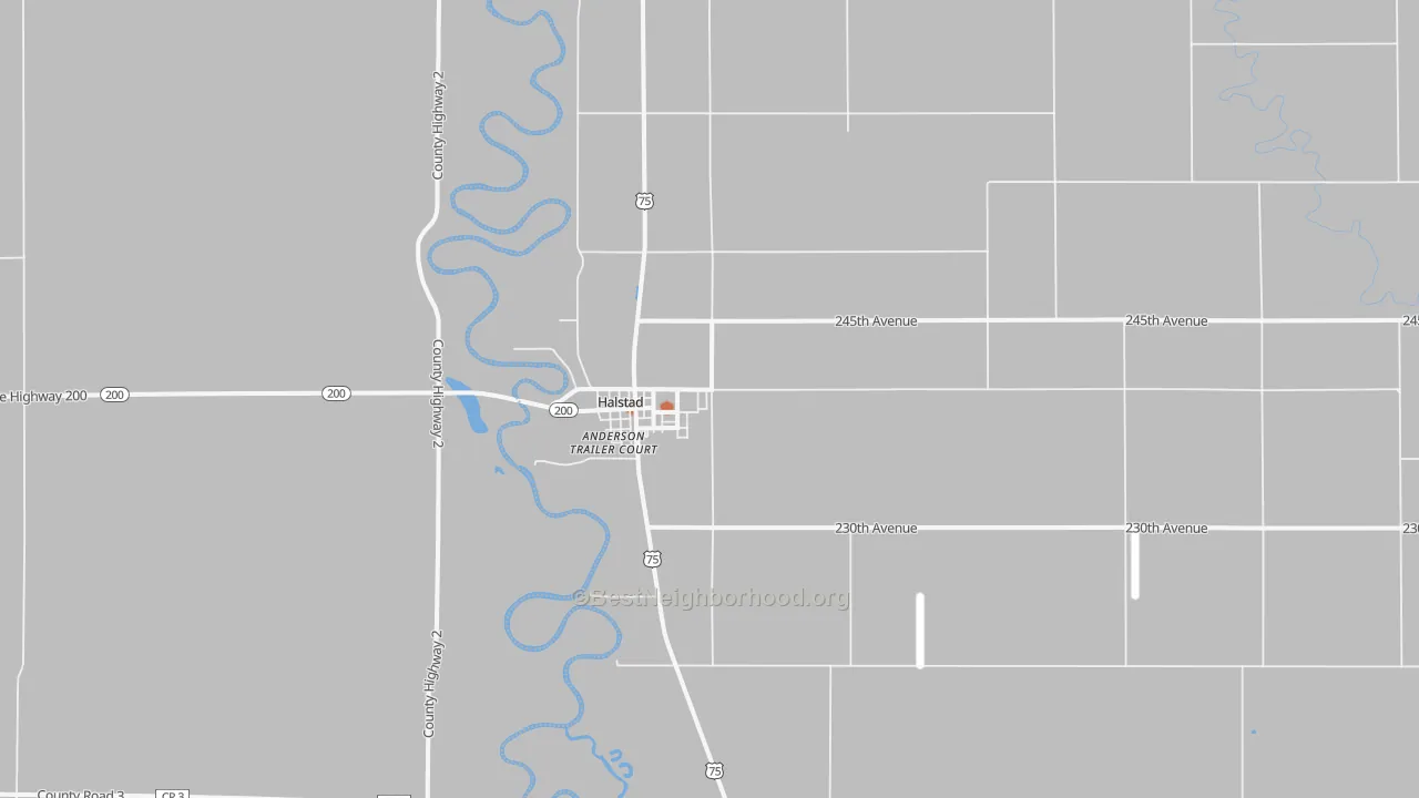 Bike Grade map of Halstad, MN
