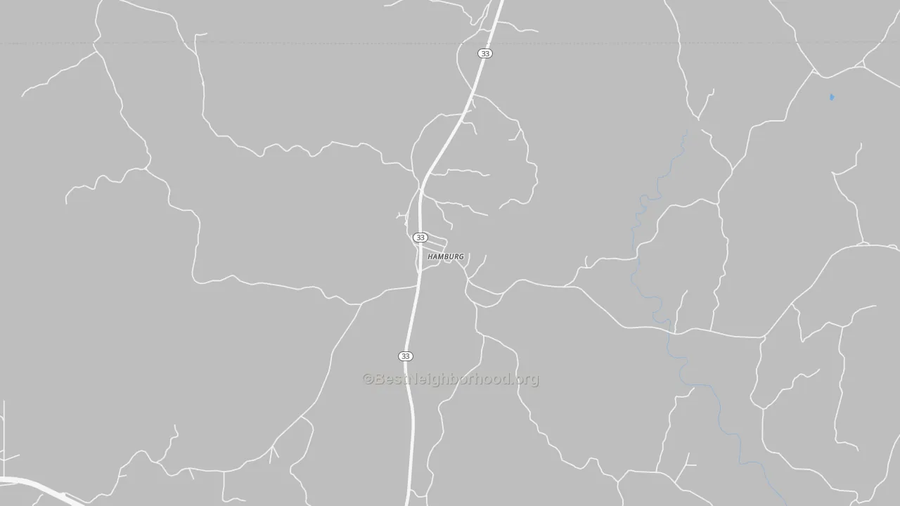 Bike Grade map of Hamburg, MS