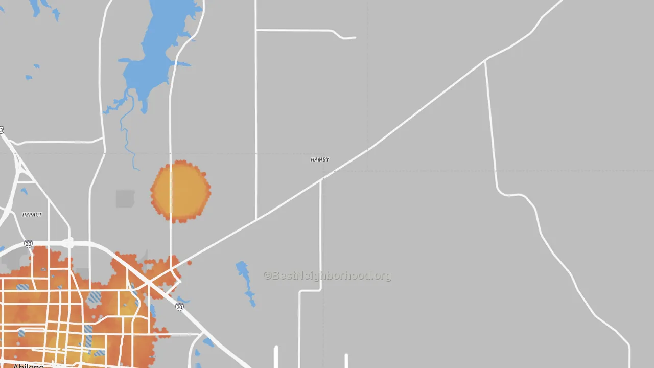 Bike Grade map of Hamby, TX