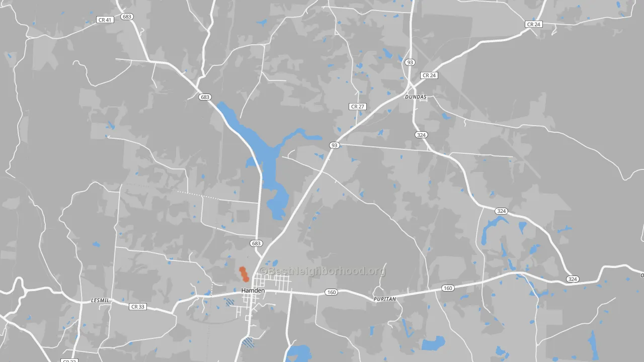 Bike Grade map of Hamden, OH
