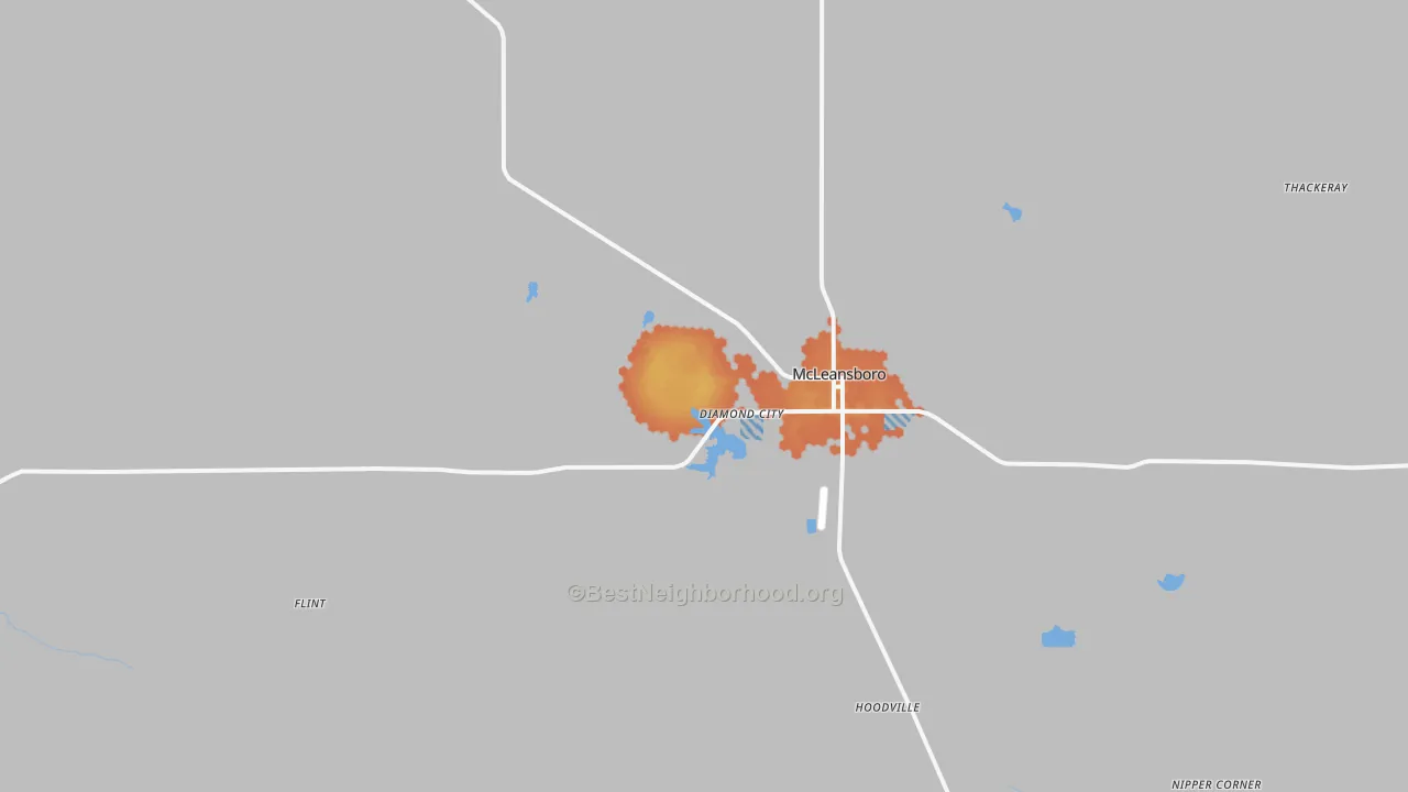 Bike Grade map of Hamilton County, IL
