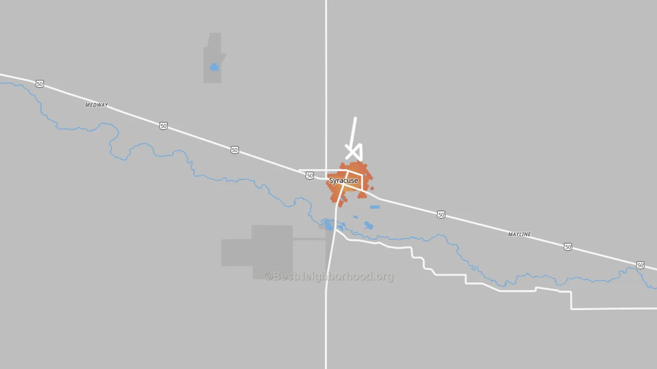 Bike Grade map of Hamilton County, KS