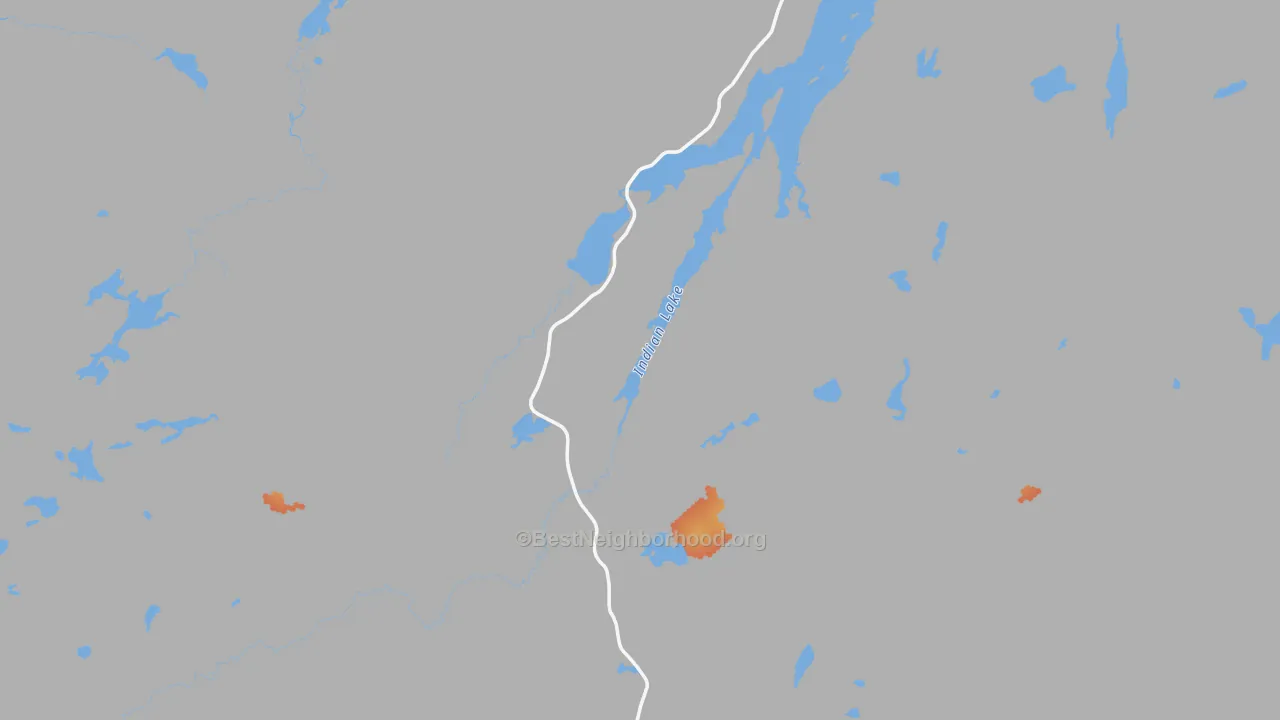 Bike Grade map of Hamilton County, NY