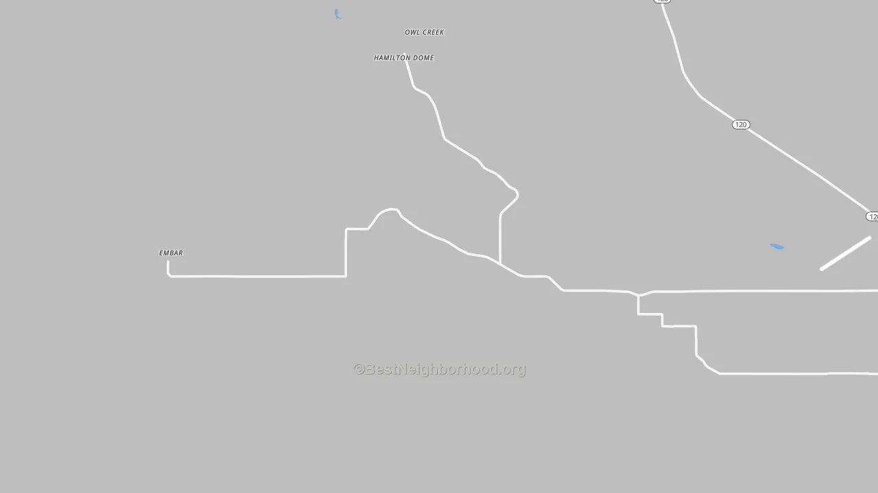 Bike Grade map of Hamilton Dome, WY