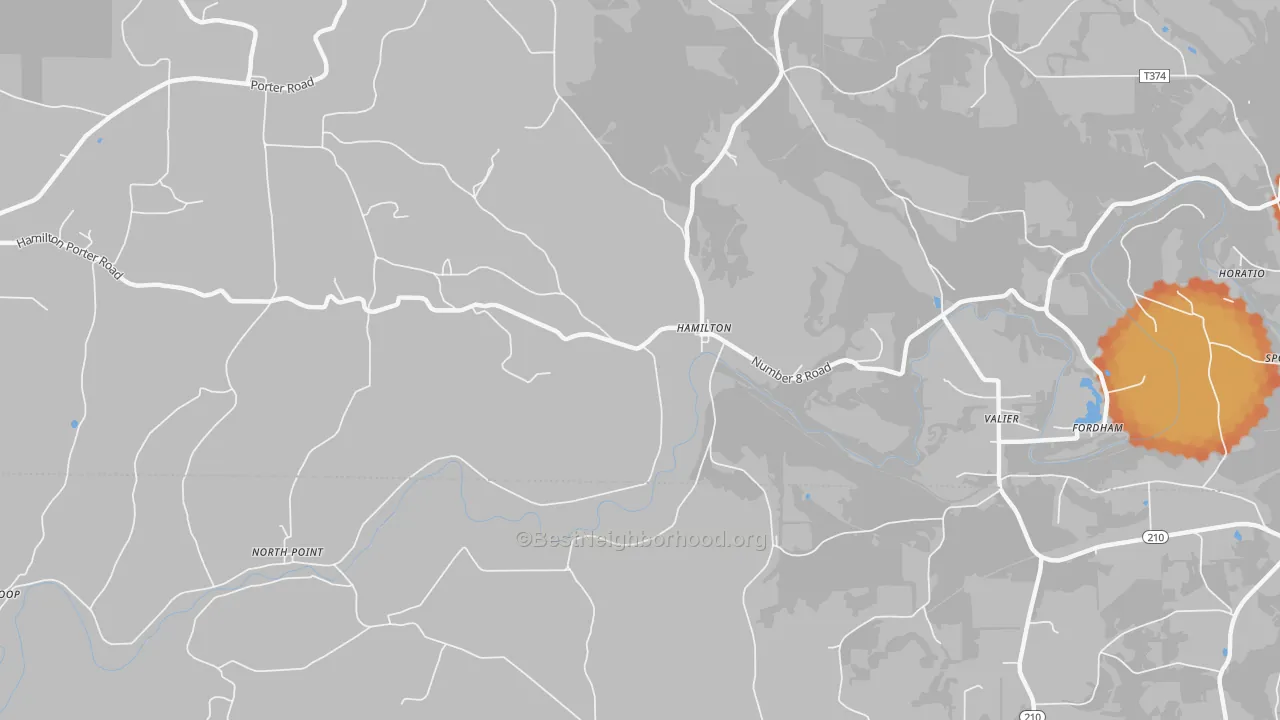 Bike Grade map of Hamilton, PA