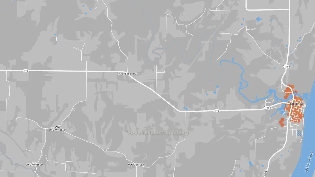 Bike Grade map of Hamletsburg, IL
