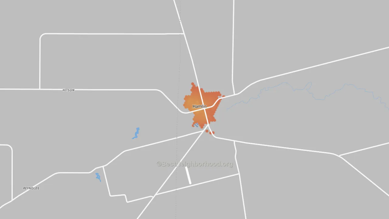 Bike Grade map of Hamlin, TX