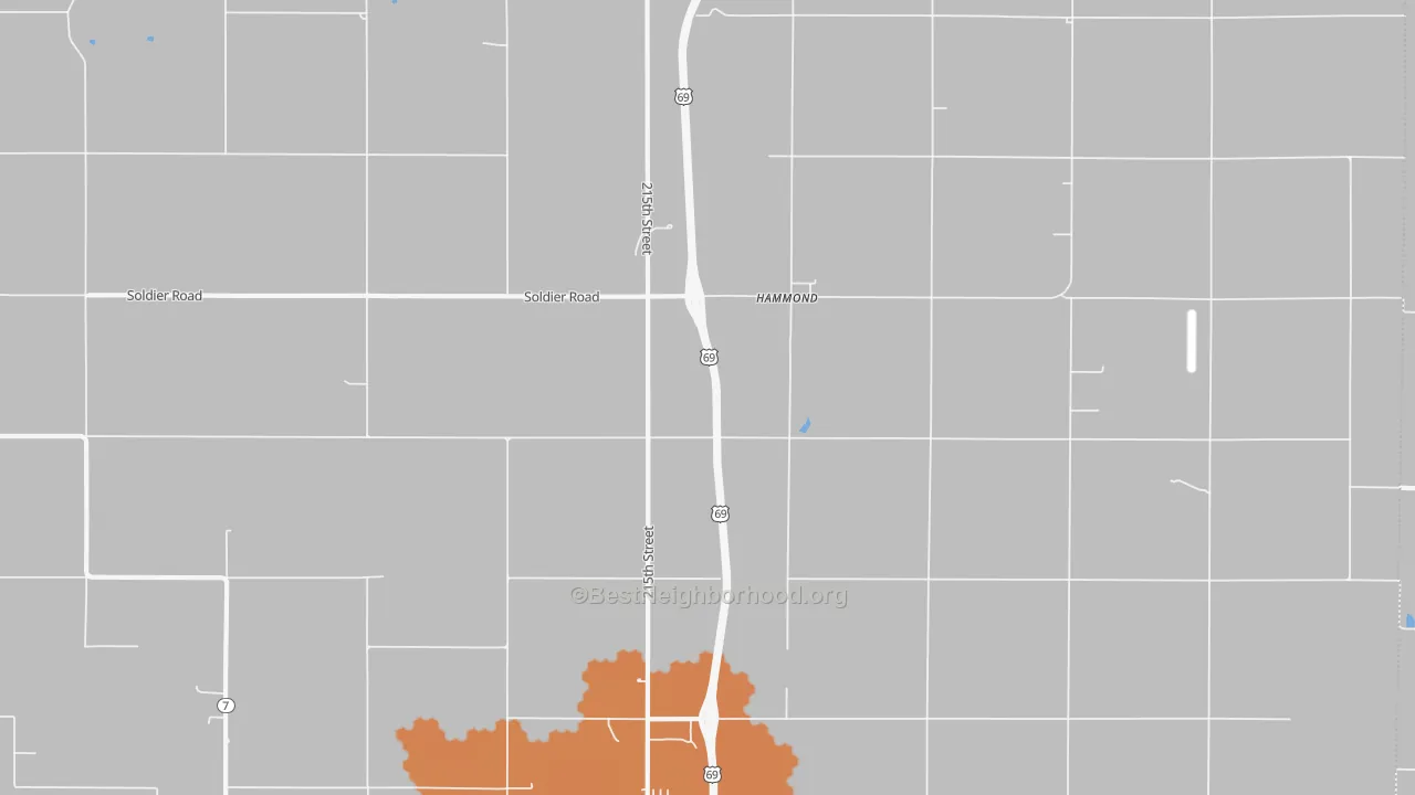 Bike Grade map of Hammond, KS