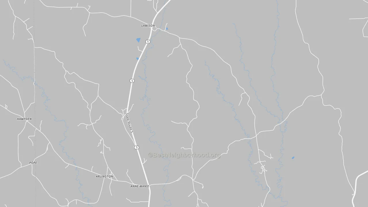 Bike Grade map of Hampden, AL