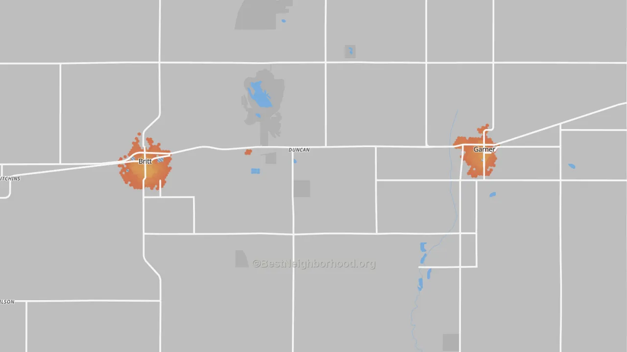 Bike Grade map of Hancock County, IA