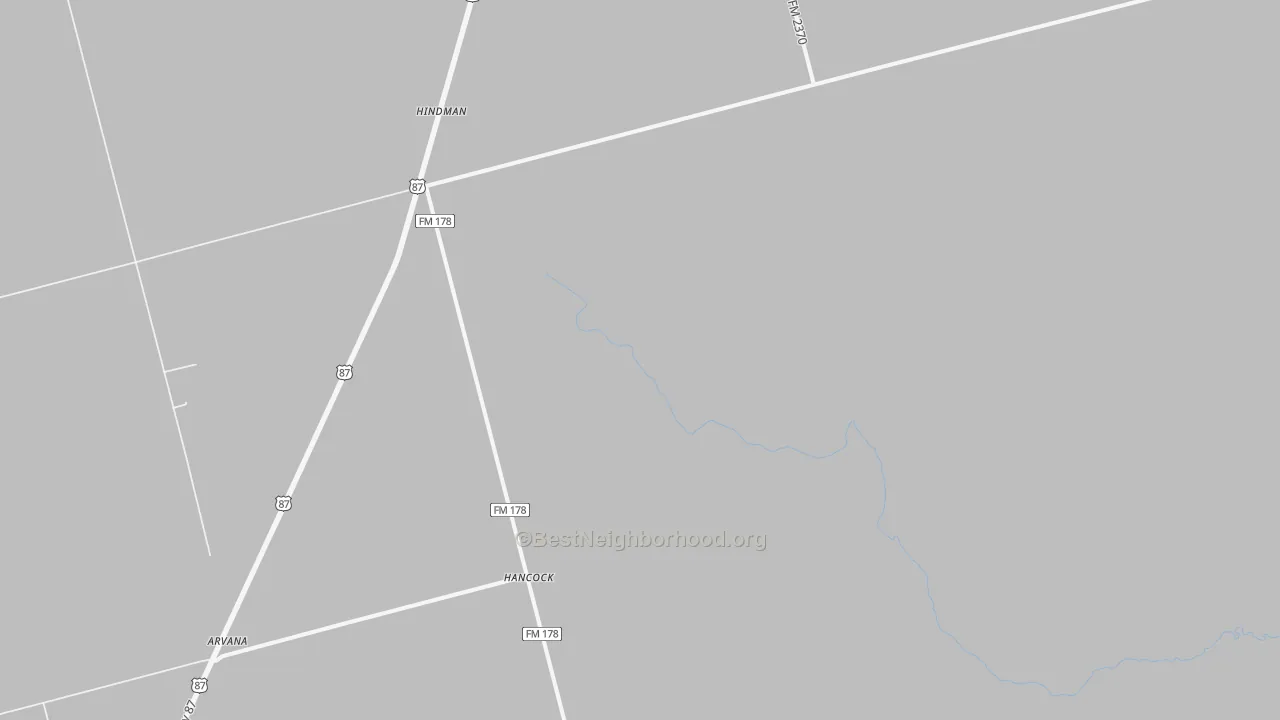 Bike Grade map of Hancock, TX